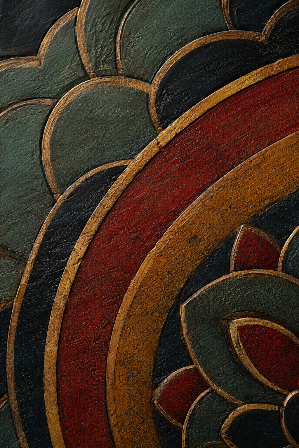 Traditional Korean painted geometric pattern with a distinctive ornamental identity